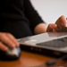 Laptop computer being used